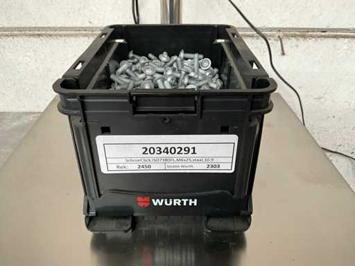 Würth 5.83 kg Screw M6 x 25 in stackable container