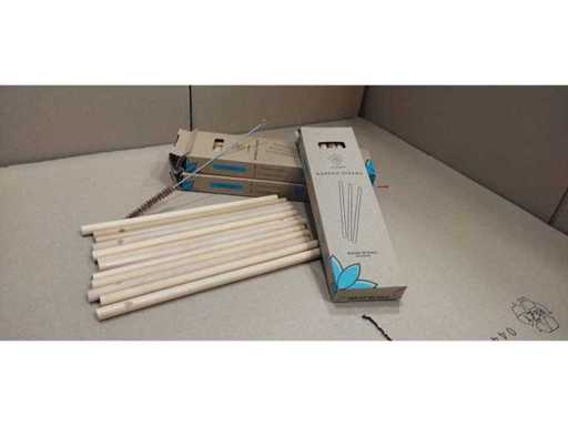 ecohero - Pailles en bambou (12x paille + 1x brosse nettoyante) (50x)