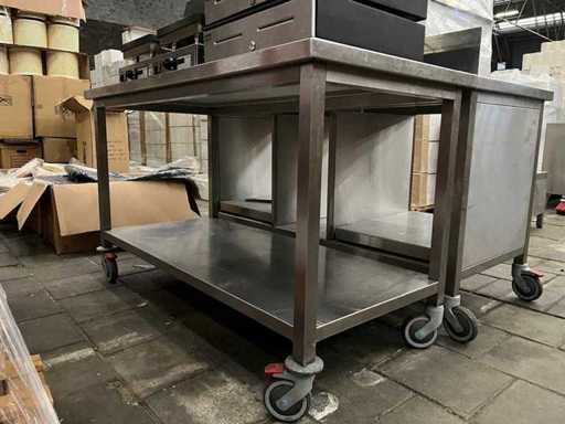 Mobile, tavolo da lavoro in acciaio inox