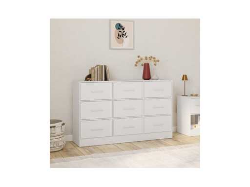 9-drawer chest of drawers white