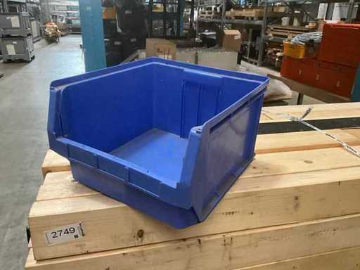 12 x cajas de almacenamiento apilando cajas azules 46 x 50 x 30 cm