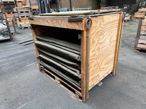 Farfurie de lemn cu placare verde (16x)