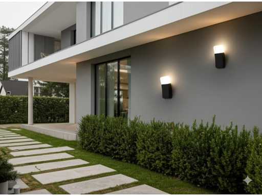  9.5W LED Wall Light Curved Waterproof (8x)