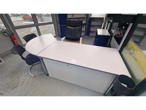 Lista Office - Arbeitsplatz mit 3x Stühlen und Korpus - Shop furniture