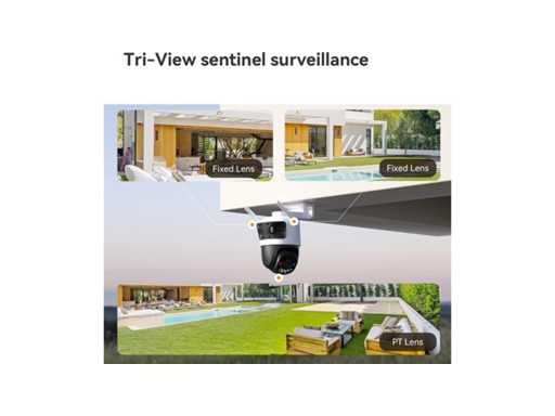 Imou Cruiser Triple Turret IP Security Camera Outdoor 2880 x 1620 Pixels Ceiling/Wall