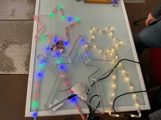 Weihnachtsstern, LED-Beleuchtung, Spannung 230 V. (3x)