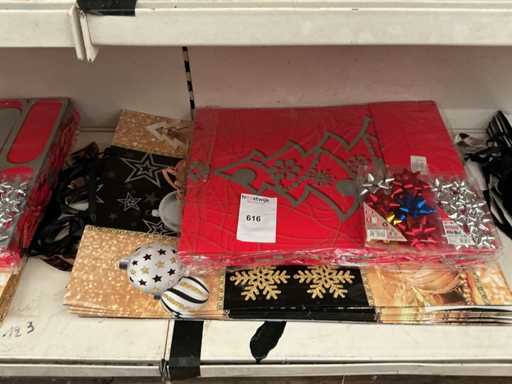 Party Weihnachten, Tragetaschen+Dekoration.