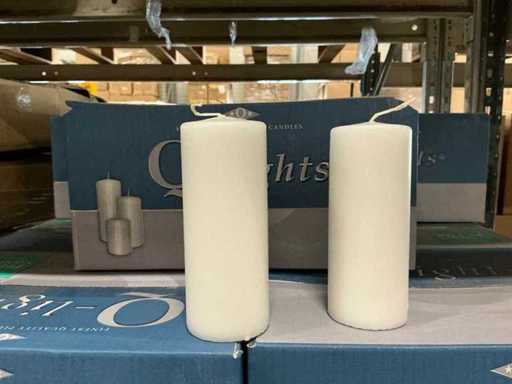 Lot of Q-Lights Pillar Candles white 60x150mm (1700x)
