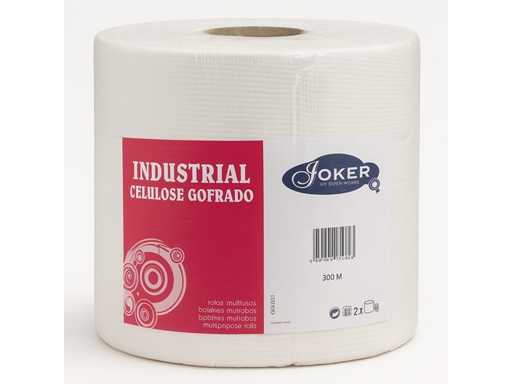 Joker Industrial Cellulose Gofrado – Industrielles Reinigungspapier – Papierrolle