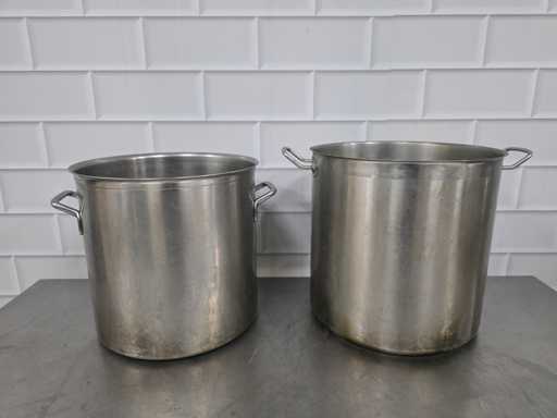 Marmite en acier inoxydable (2x)