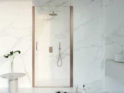 Porte de douche Fortifura Galeria 70x200cm profil cuivre brossé