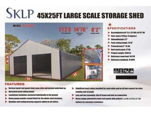 SKLP - 45x25FT - Hangar de stockage