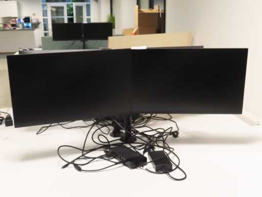 Dell - P2422H - Podwójny monitor na ramieniu monitora