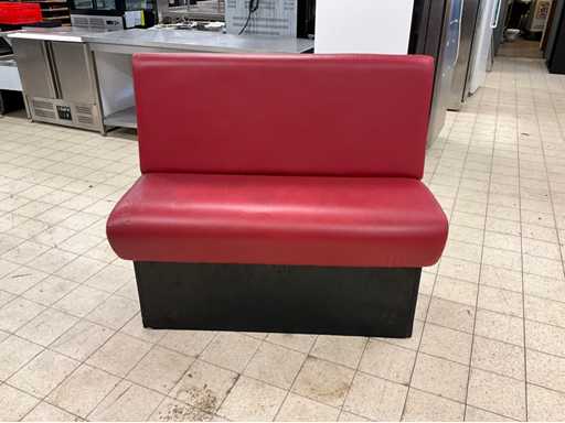 Faux leather restaurant bench