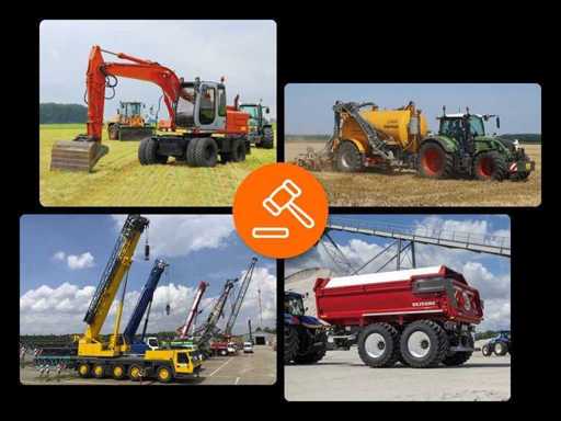 Collective auction for agricultural, green, ground, road, water and transport equipment