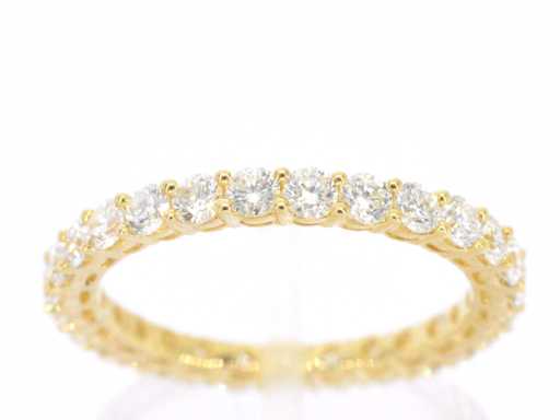 Inel de aur al alianței, diamant strălucitor