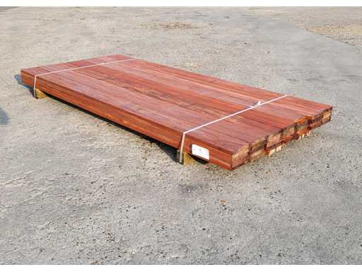 35x PADOUK planken 21 x 140mm, lengte 215 cm (10.5m2)