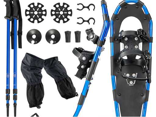4-in-1 snowshoe set, sizes 38-45