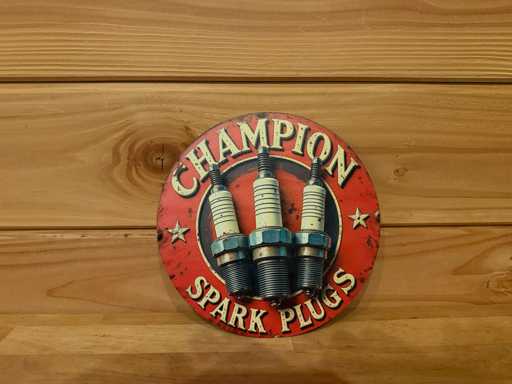 Metal advertising sign round 20cm