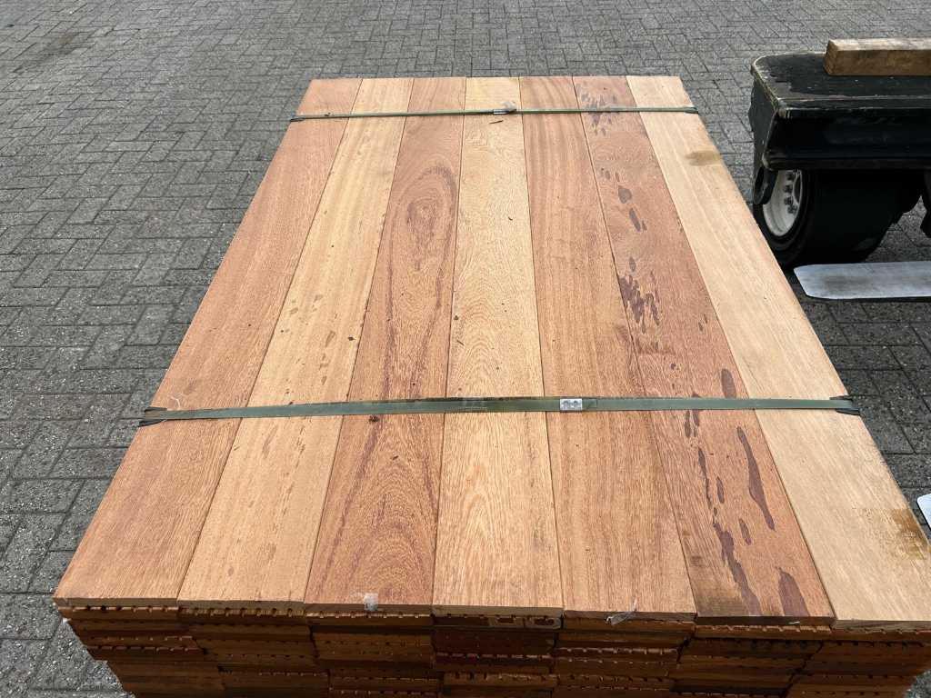 Lames de terrasse en bois dur Angelim Pedra Prime 21x145mm, longueur 275cm (154x)