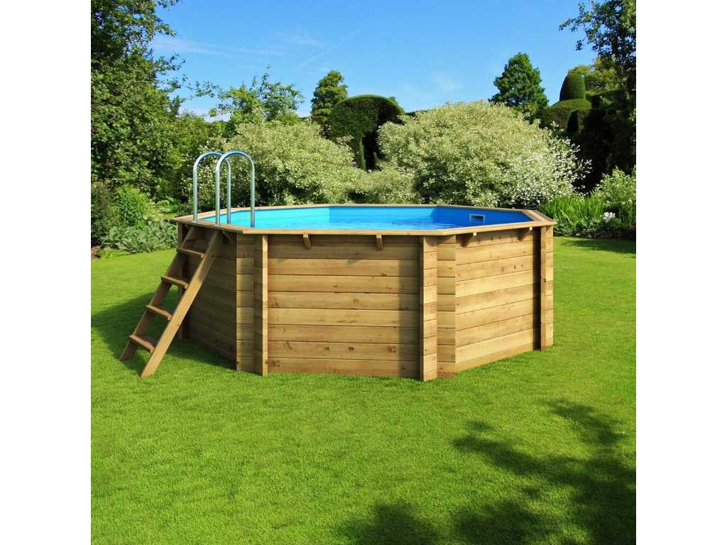 BWT - Tropic 414 - complete swimming pool - wooden swimming pool BWT Tropic 414