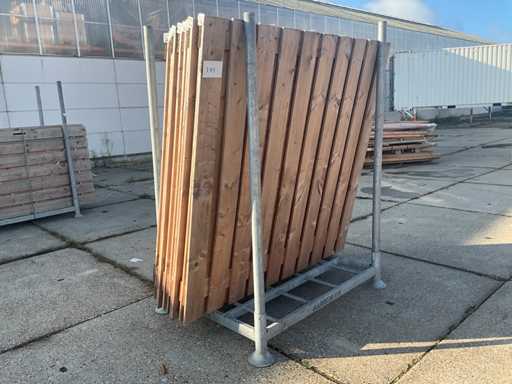 Paravan de gr?din? 21 scânduri Douglas (10x)