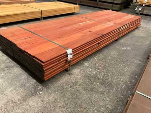 Padouk deck parts 21x145 mm (64x)