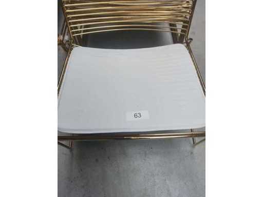 6x Lounge gold + cushion (6x)