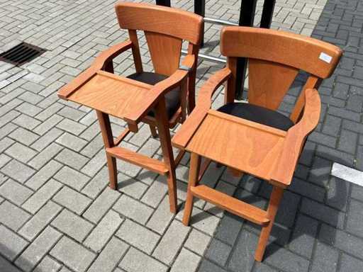 Kabiny Drewniane siedzenie dziecięce (2x)