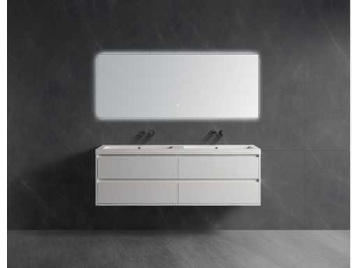 Mawialux ensemble de meubles de salle de bain 120cm (en blanc mat ou noir mat)