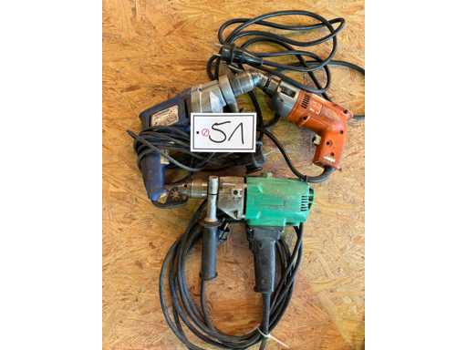   3 elektrische Bohrmaschinen