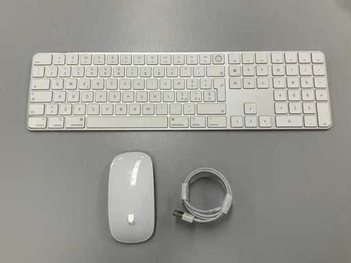 Apple - Klawiatura Magic QWERTY (włoska) z klawiaturą numeryczną i Magic Mouse