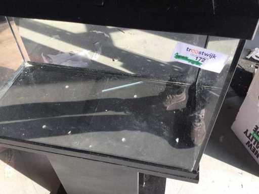 Aquarium met standaard zwart