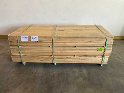 wit afrikaans eikenhouten plank fraké mes en groef 220x14.7x2.2 cm (32x)