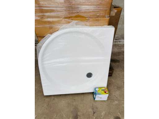 VALENTIN (x1) Douchebak op het aanrecht + Afvoer