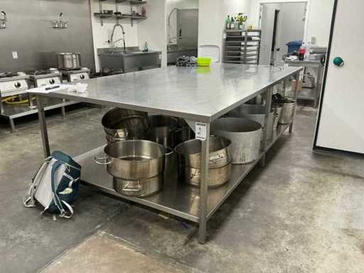 Stainless steel work table