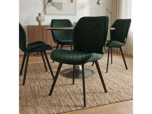 Set van 4 Eetkamerstoel Kuip  Groen