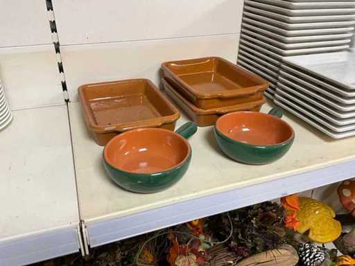 Terrakotta-Schalen und Geschirr (5x)