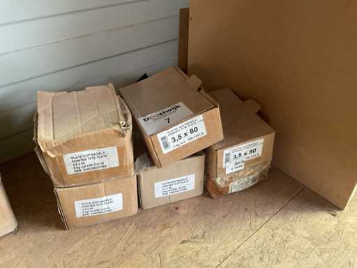 5 Schachteln Nägel; flacher Kopf