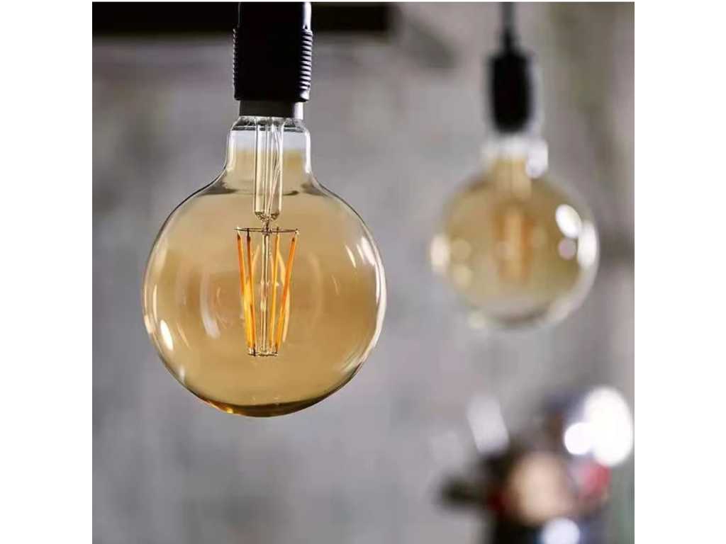 200 x Filamentlamp G95 Amber - 6W - LED - E27 - dimbaar - 2700K (warm wit)