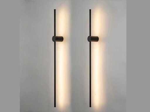 4 x Solo Baston Led wall lamp black