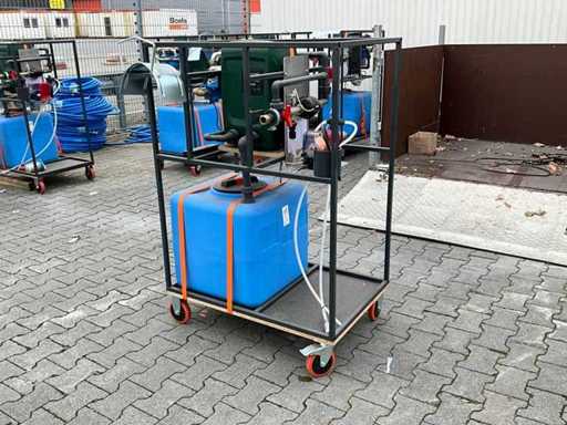 Mobiele sanitair leiding reinigingsunit