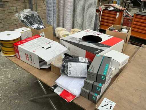 Batch of paint shop supplies