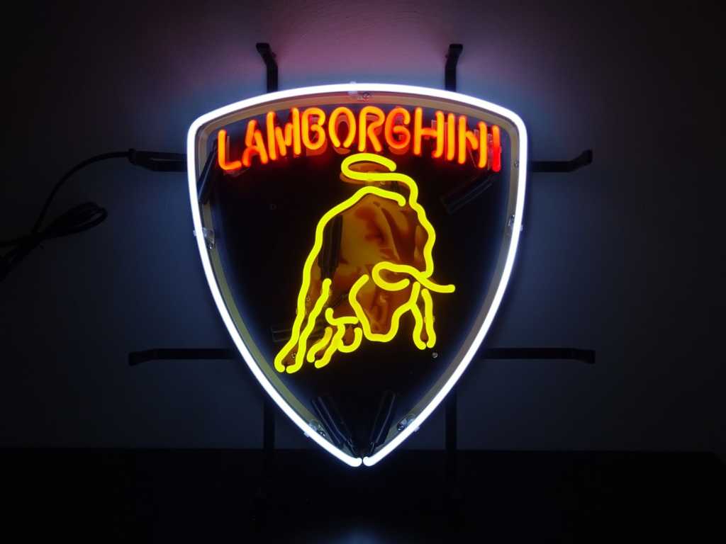 Lamborghini - NEON Sign (glass) - 40 cm x 40 cm