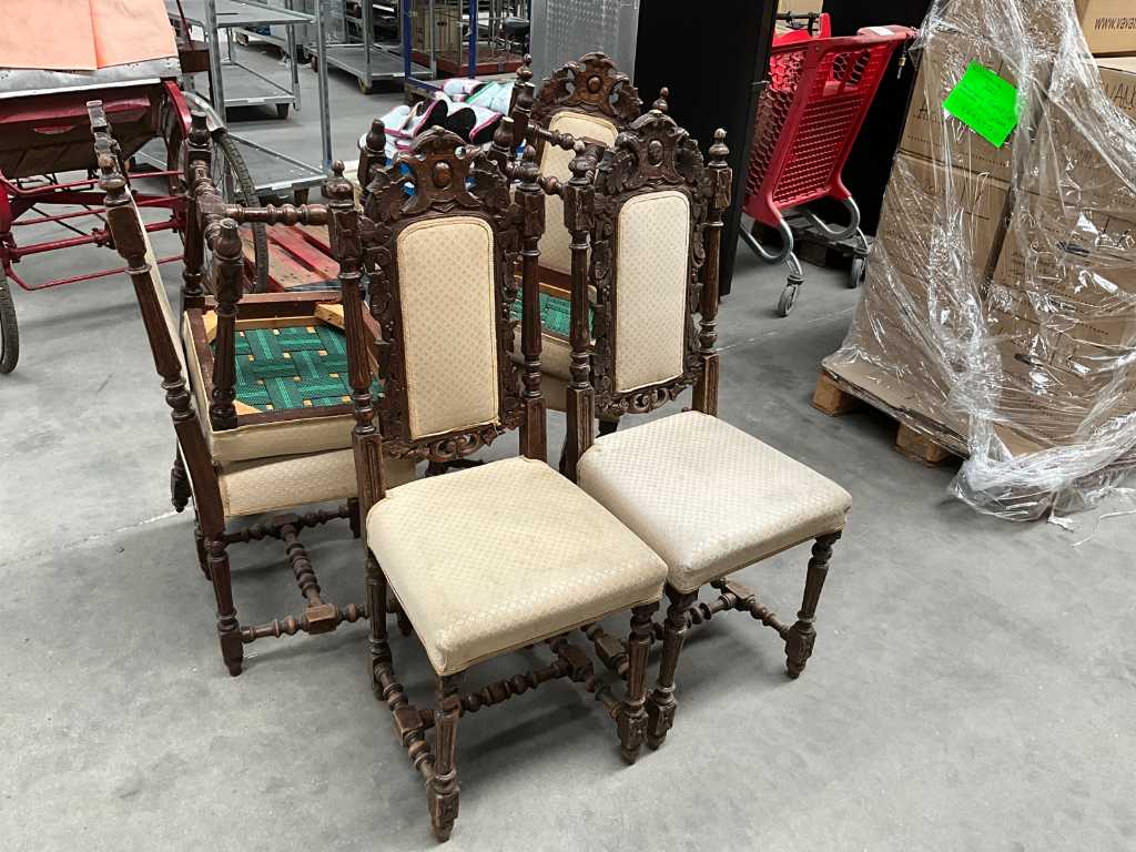 6 Chairs style Louis XIV