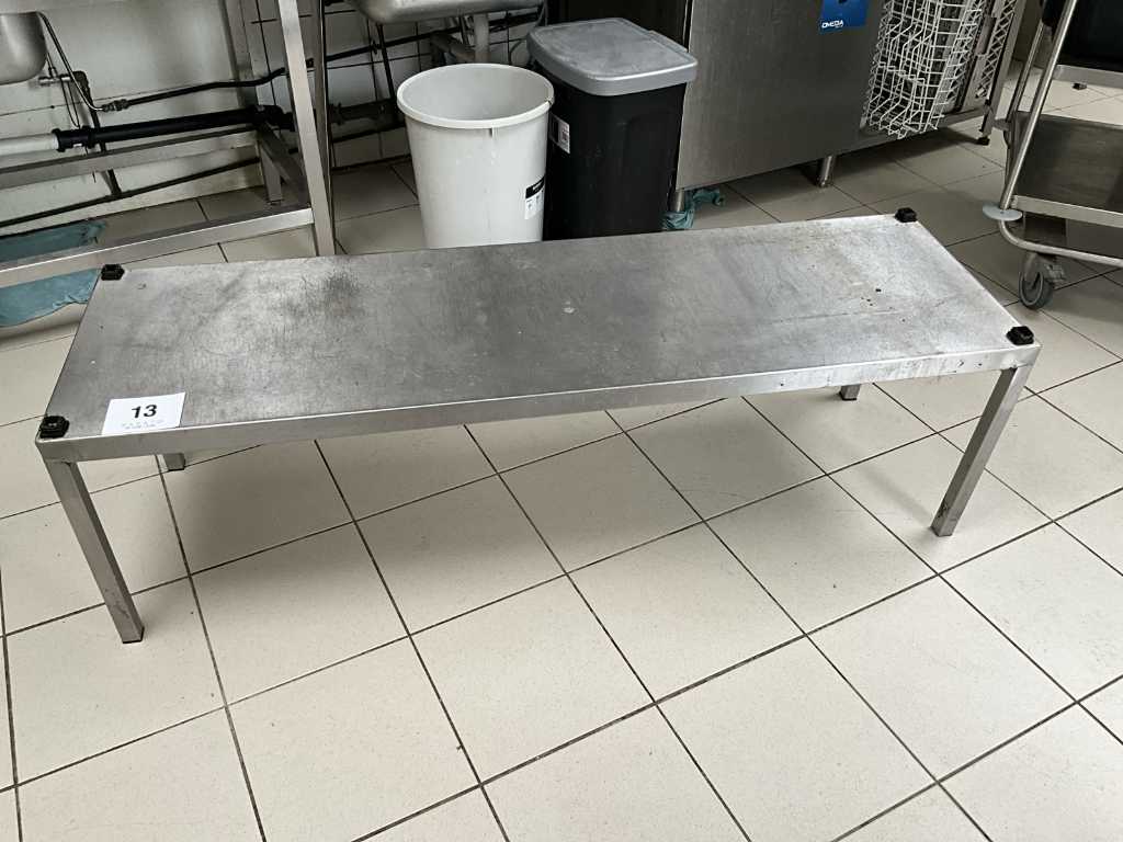 Taille de la table de travail basse en acier inoxydable env. 150 x 46 x 45 cm