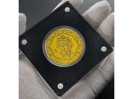 Exclusive Queen Elizabeth II Platinum Jubilee 2022 Gold Coin 1/200 Ounce 999 Fine Gold