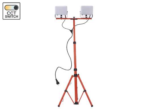Werklamp 2x50W LED 3in1 kleur CCT Breedstraaler waterdicht met tripod(2x)