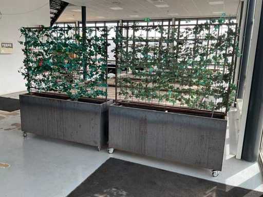 Verrijdbare plantenbak (2x)