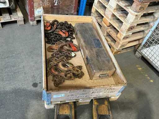 Kit de transport mixte de chaînes de grue et de rouleaux blindés